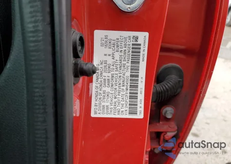 2021 Honda Civic Sport from USA, damaged, VIN 2HGFC2F81MH545900